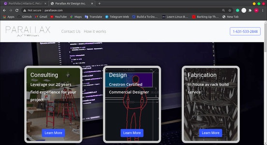Screenshot of Landing Page